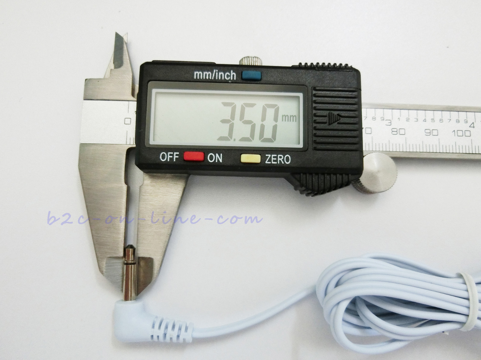 2pcs/lot Replacement Electrode Lead Wires Cables 3.5mm DC JACK Head 4 buttons