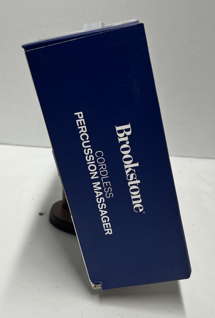 Brookstone Cordless & Rechargeable Cordless Percussion Massager 4 Heads
