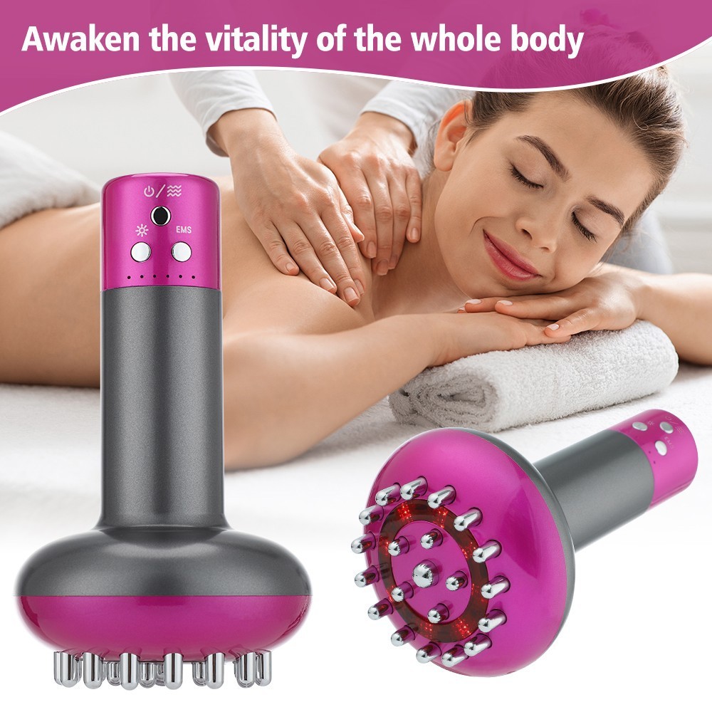 Electric Lymphatic Drainage Machine Meridian Body Massage Brush Microcurrent US