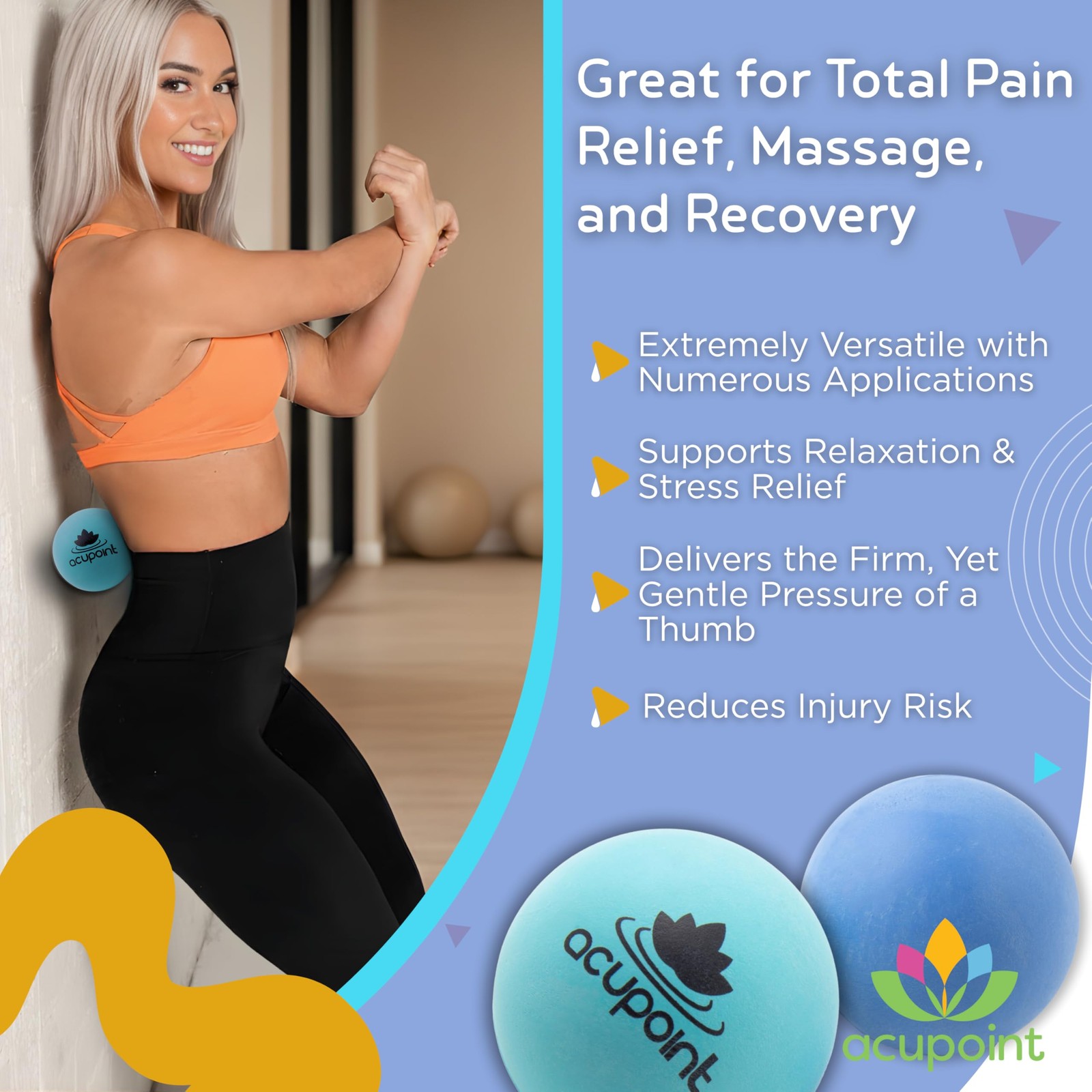Acupoint Massage Therapy Ball Set of 2 – Myofascial Release, Trigger Point & …