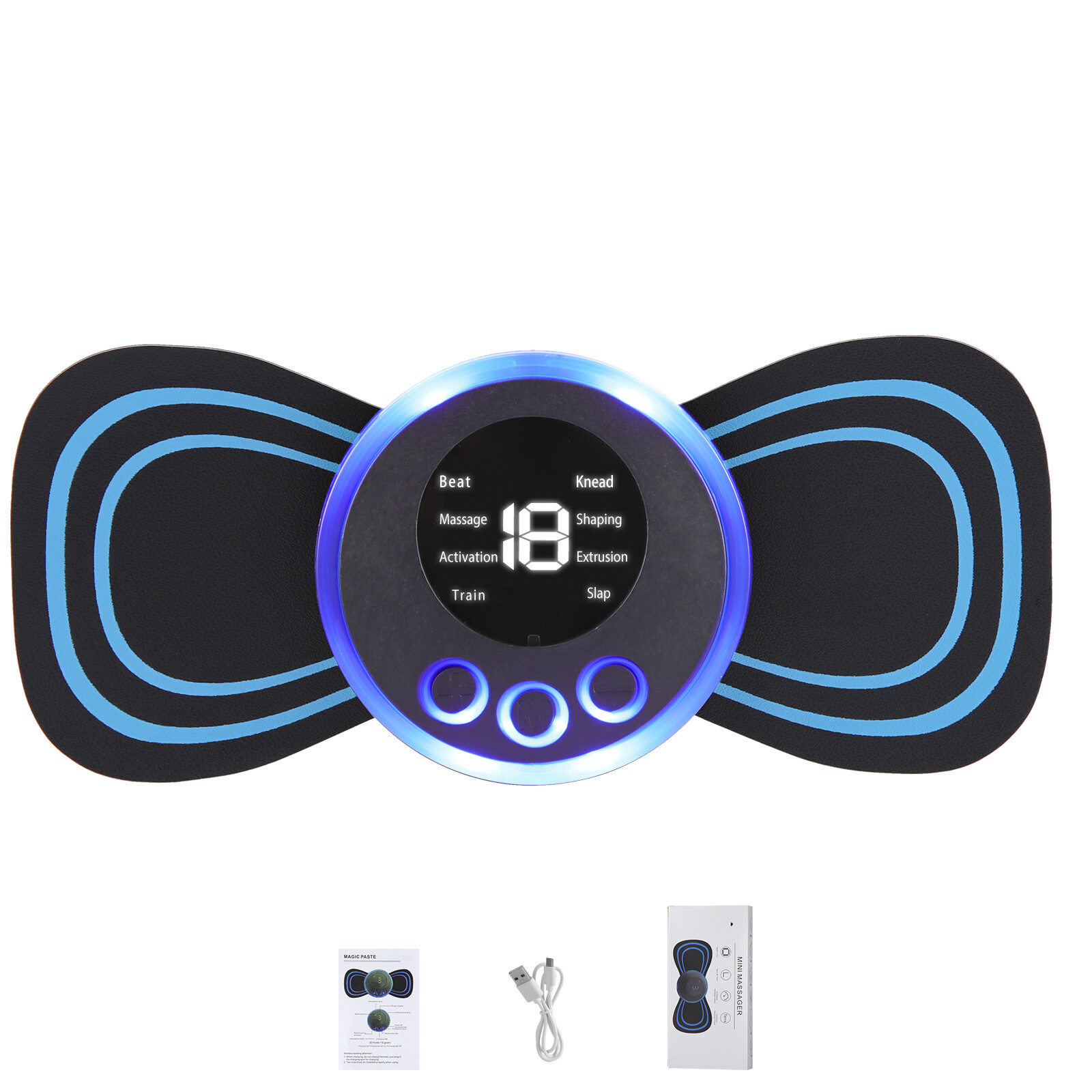 Electric Foot Neck Massager Pad Blood Circulation Muscle Stimulator Mat 19 Level
