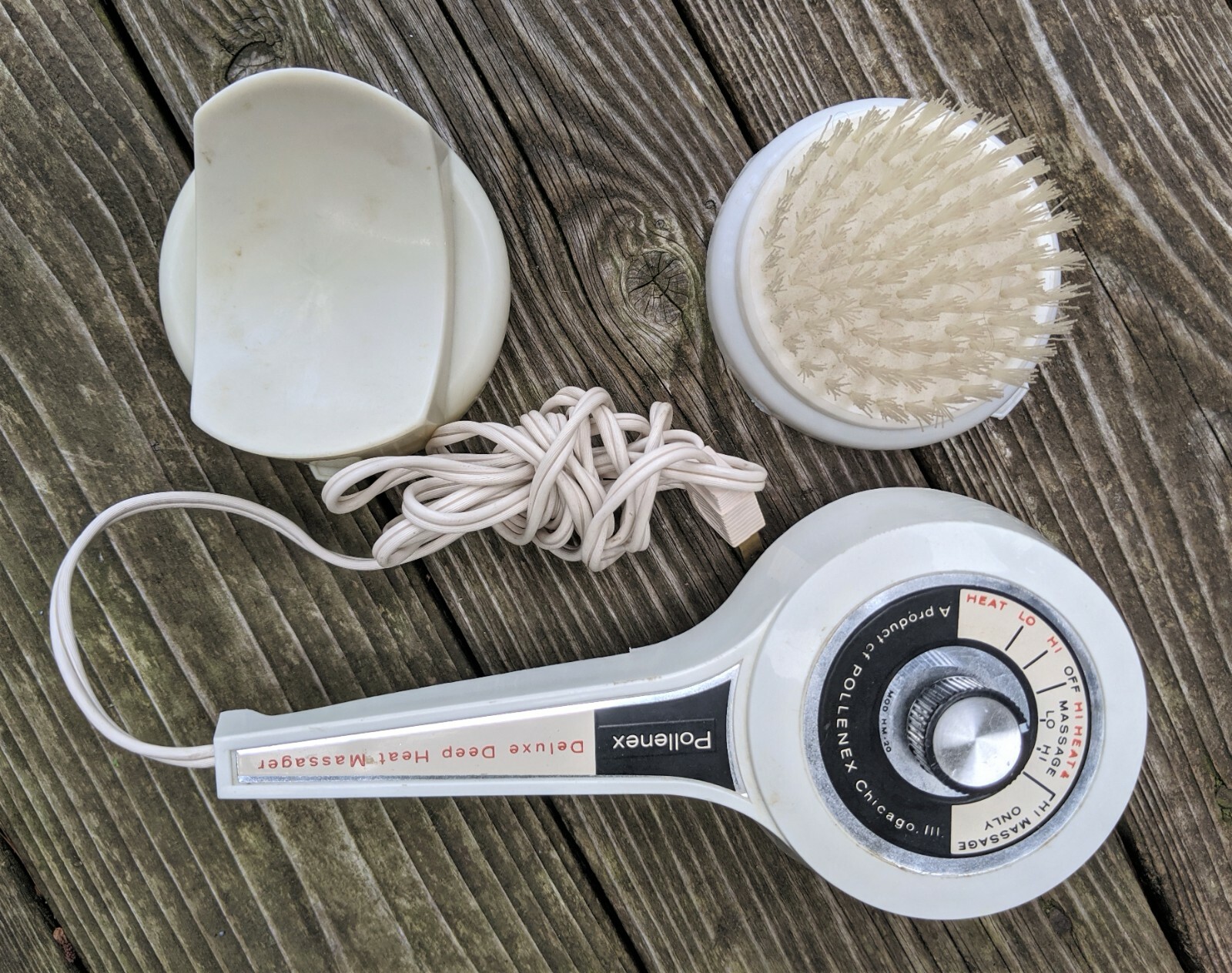 VTG Pollenex Deluxe Deep Heat Electric Massager W/Attachments Model HM-20 Works