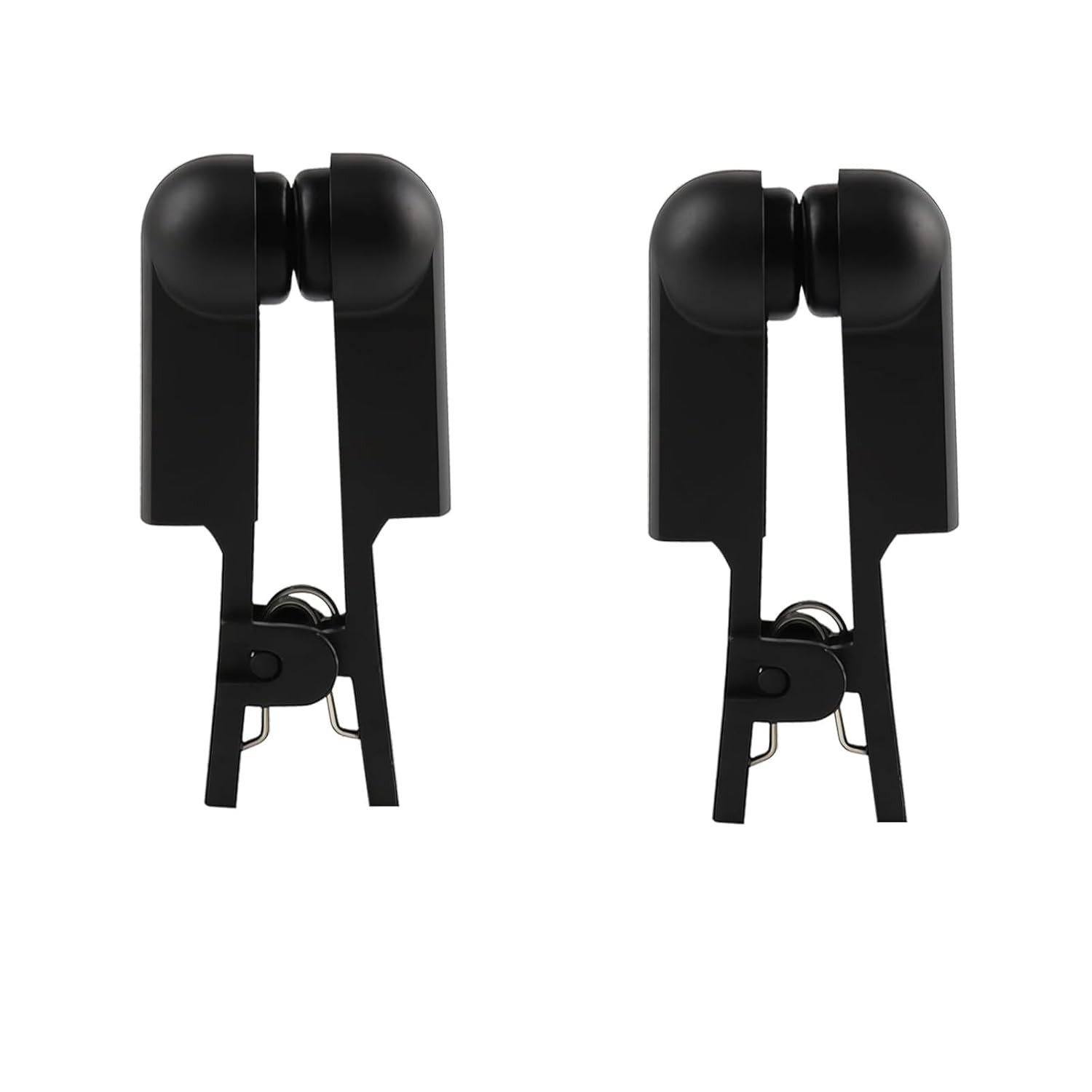 1 Pair Ear Clip Electrode,Black Rubber Reusable Clip Compatible with TENS 7000