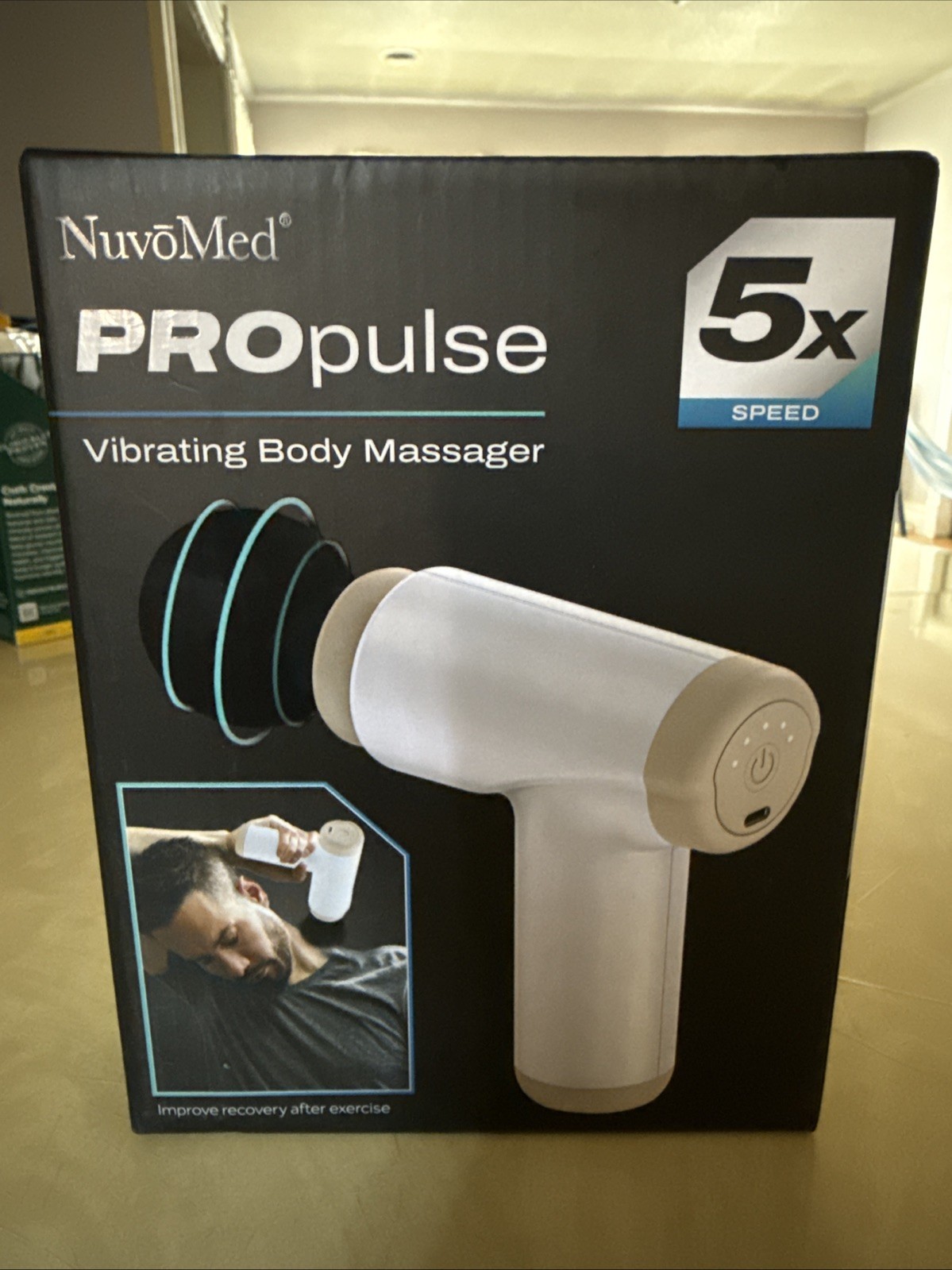 NuvoMed PROpulse Vibrating Body Massager 5 Speed Muscle Gun Rechargeable Battery