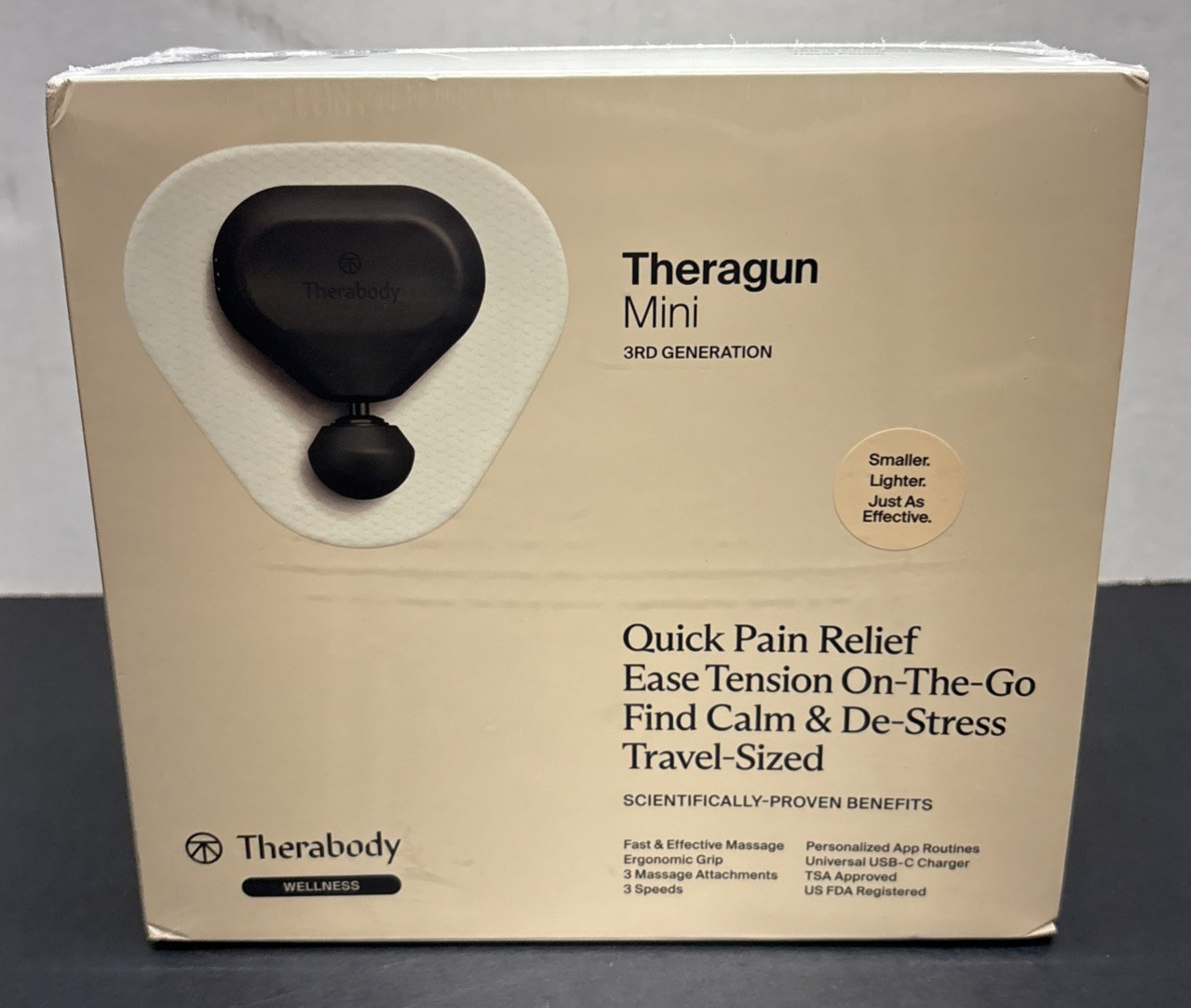 Therabody Theragun Mini 3rd Gen Ultra-Portable Massage Gun Black TG0004128-1A10