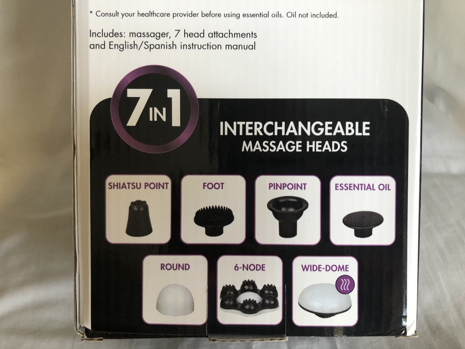 Theracare Deep Tissue 7 in 1 Massager with Heat Model 19-016 Head Attachments