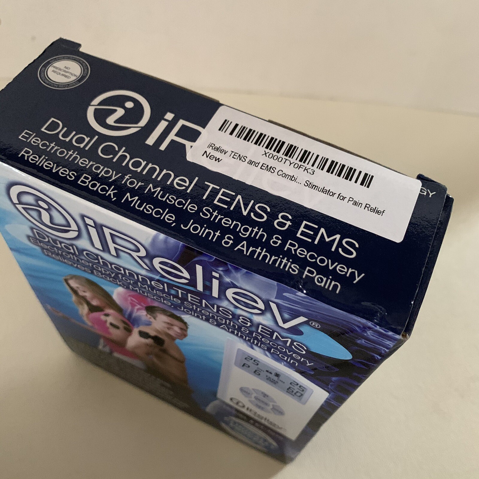 TENS & EMS Electrotherapy Dual Channel Muscle Pain Arthritis Pain iReliev NIB