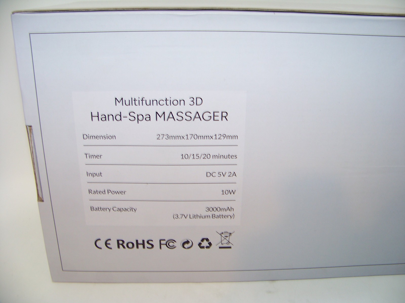 Belhope Pro Multifunction 4 Heat Adjustment 3D Hand-Spa Massager, White NEW