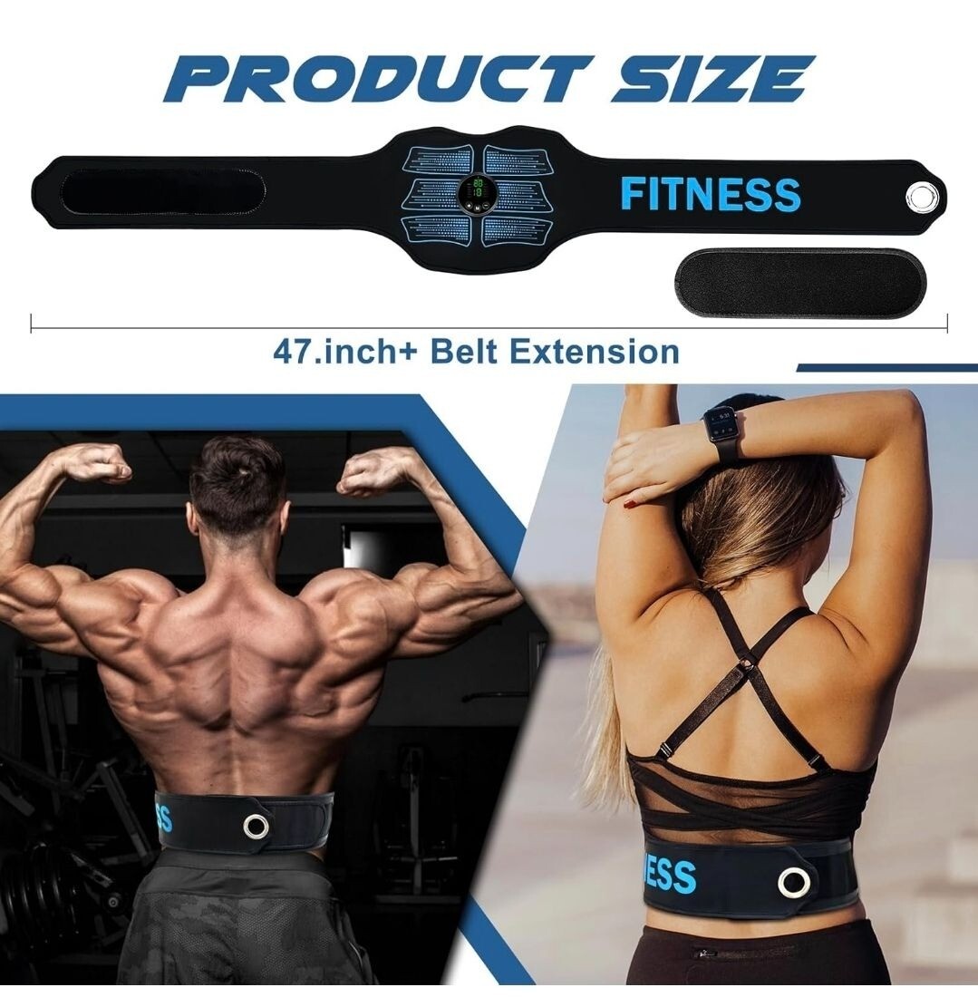 MHD TENS Muscle Stimulator – Dual TENS & PMS Functions, 12 Programs for Easy Abs