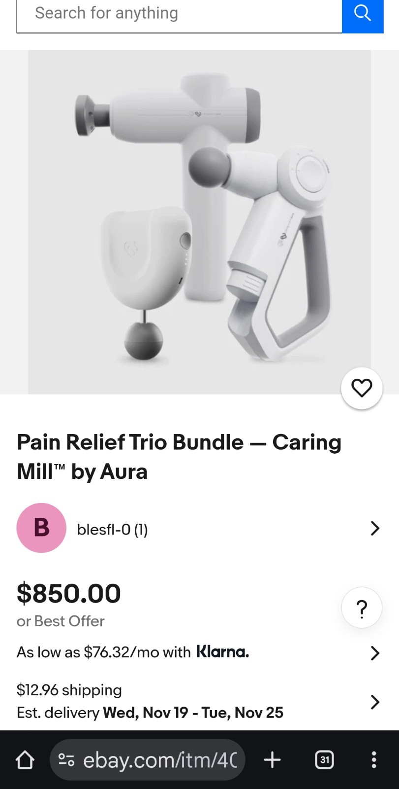 Mqssage Gun Pain Relief Trio Bundle — Caring Mill™ by Aura
