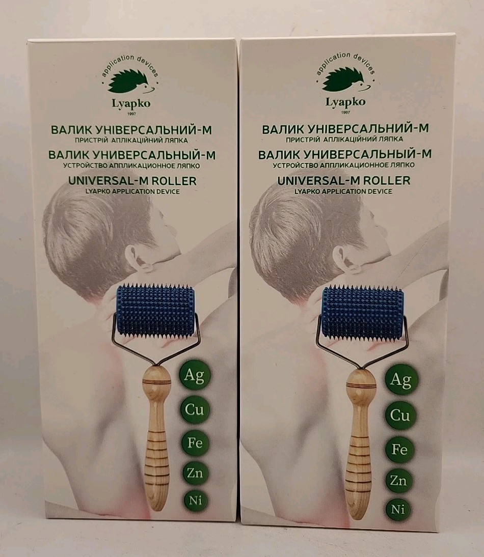 NEW Lyapko Body Roller M 3.5 Ag Silver Acupuncture – Red. Lot of 2