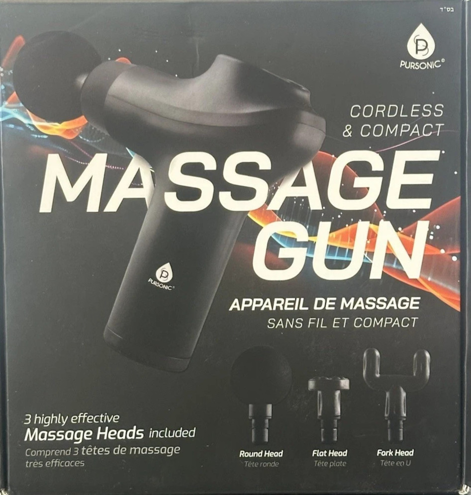 Pursonic MG850 Speed Cordless & Rechargeable Professional Massage Gun Black -NEW