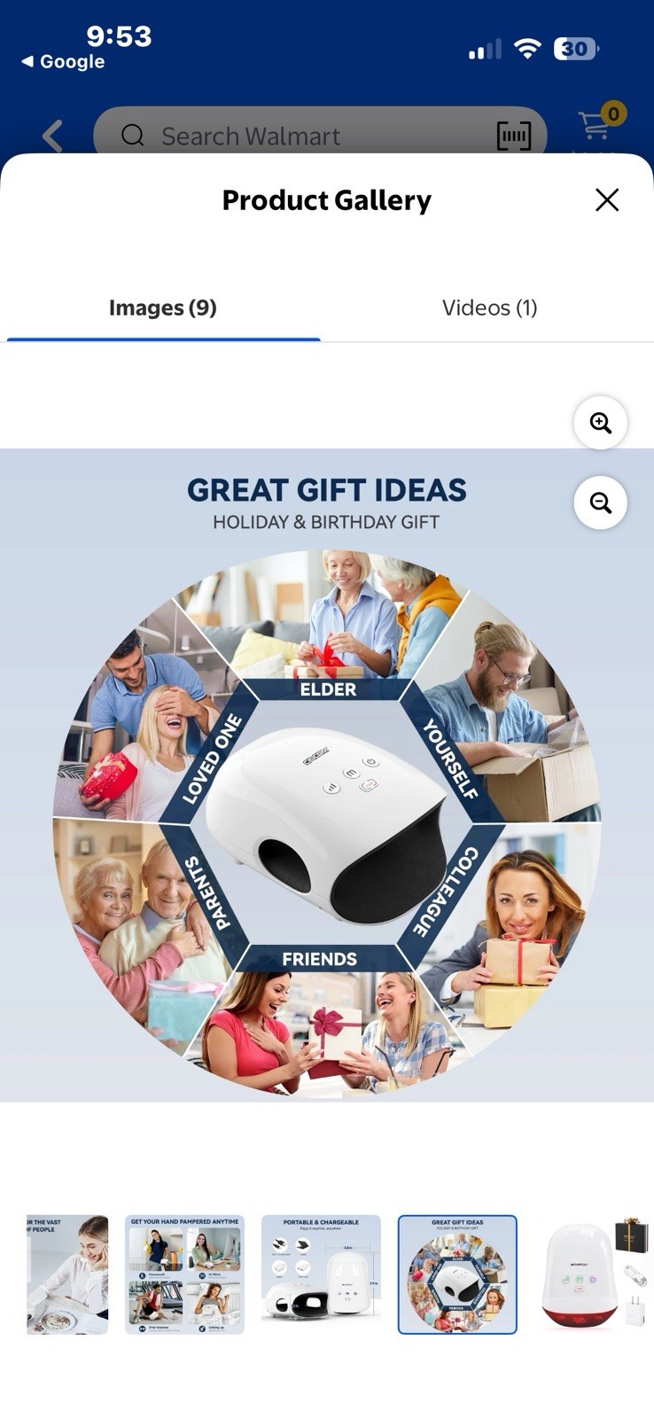 CINCOM CM-026H-BU Hand Massager w/ Heat & Compression – Open Box