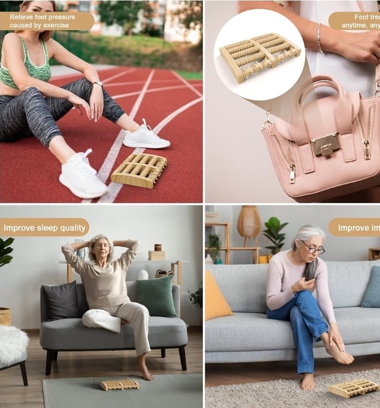 Foot massager, relieves plantar fasciitis, leg pain treatment suitable for both