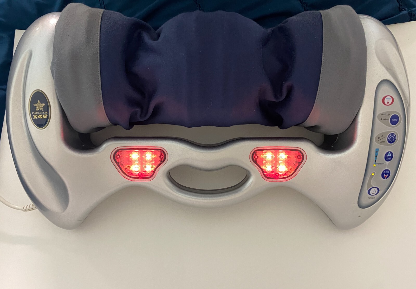 purple star Foot Heated P Reflexion Twin Rolling Kneading Massager HS-2005