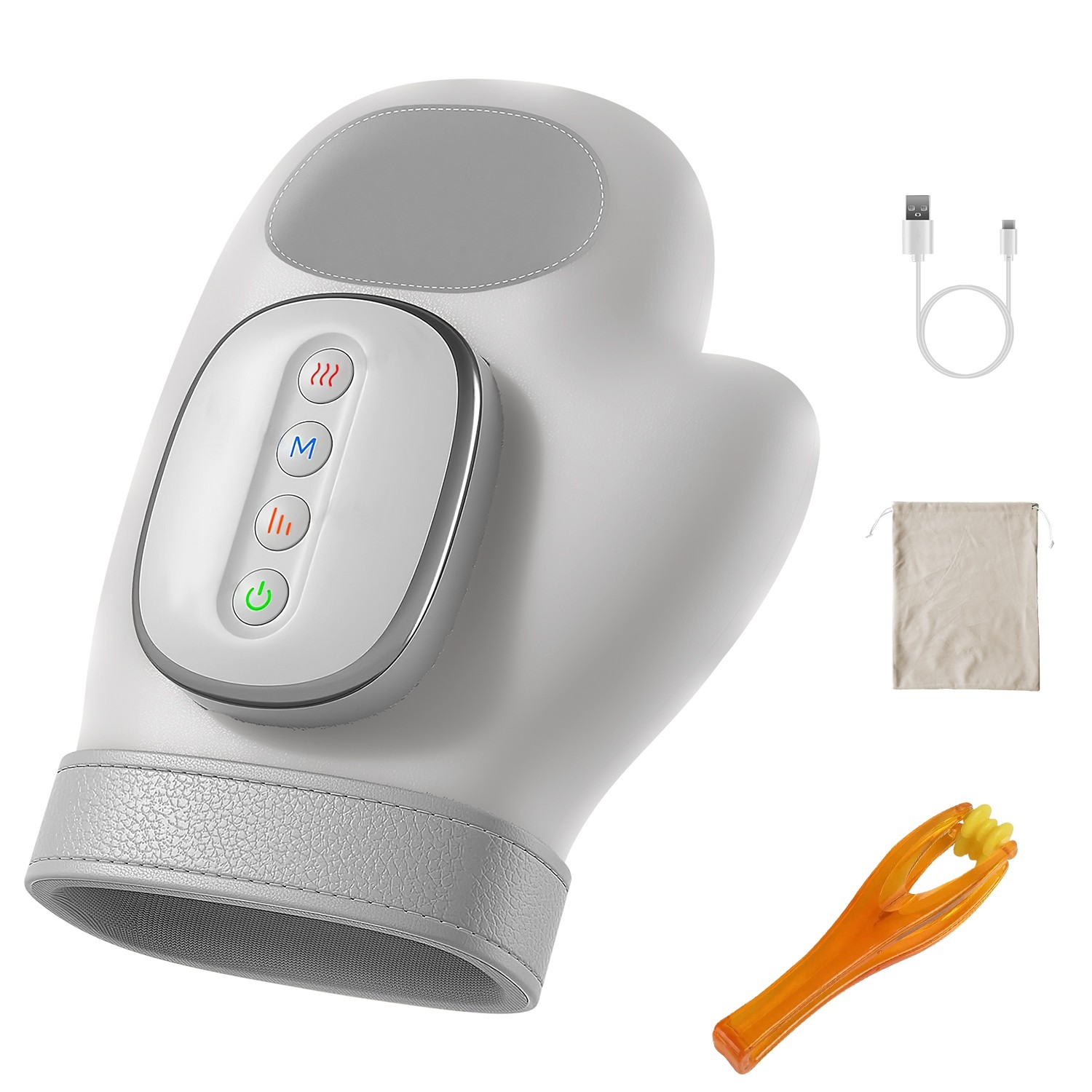 Cordless Hand Massager With Heat 3 Modes 5 Intensity Levels And Carry Bag