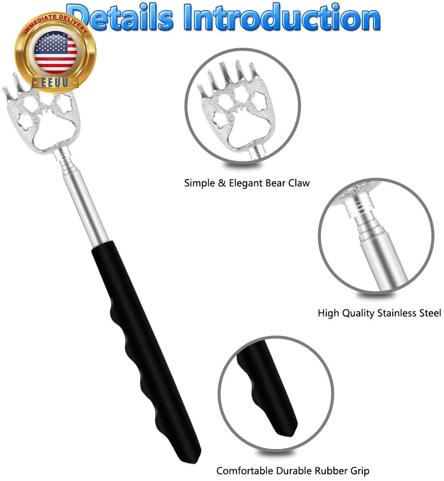 6 Pack Telescoping Back Scratcher – Bear Claw Back Scratchers – Portable Extenda