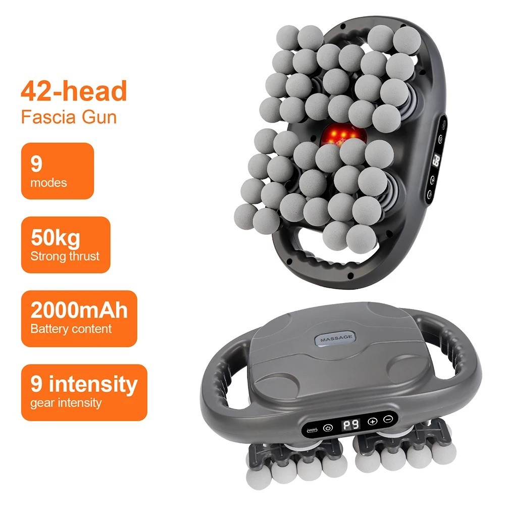42-Head Massage Gun Set, Deep Tissue Percussion Muscle Massager, Body Massager