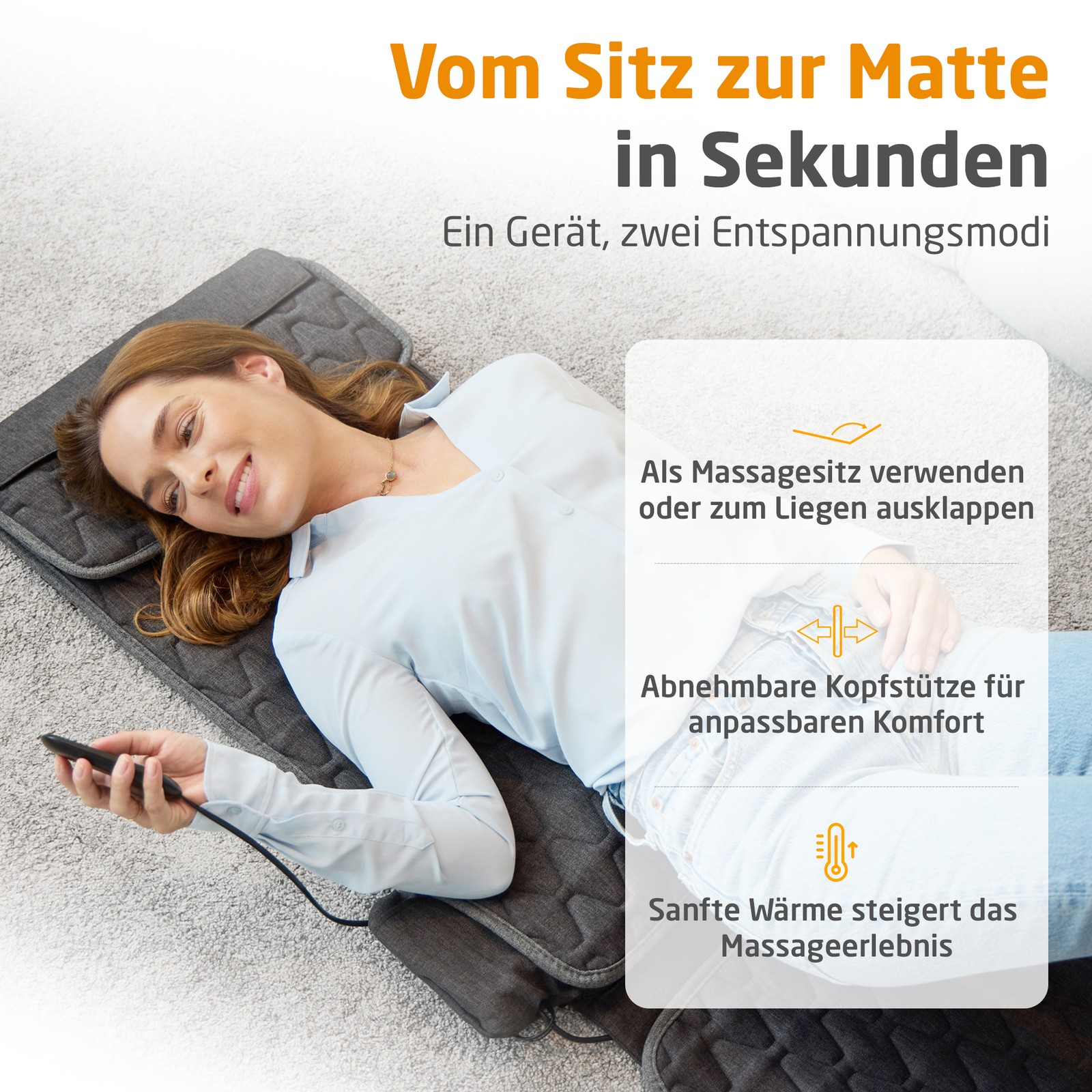 medisana MC 700 shiatsu massage seat pad massage mat – easy to store