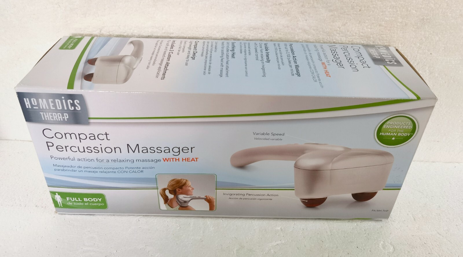 HoMedics PA-MH-THP Compact Handheld Electric Full Body Massager with Heat
