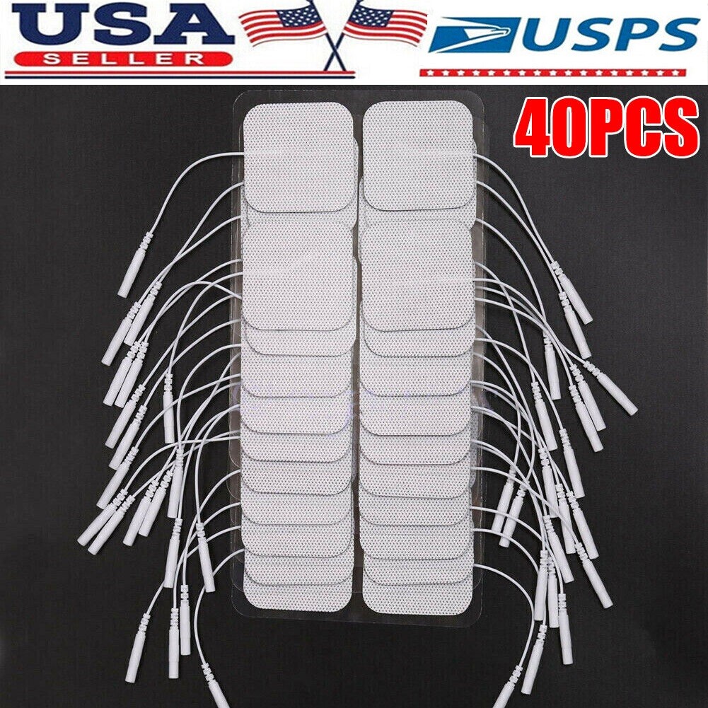 40 PCS Replacement Electrode Pads for Unit 7000 3000 2×2 Muscle Stimulator BULK