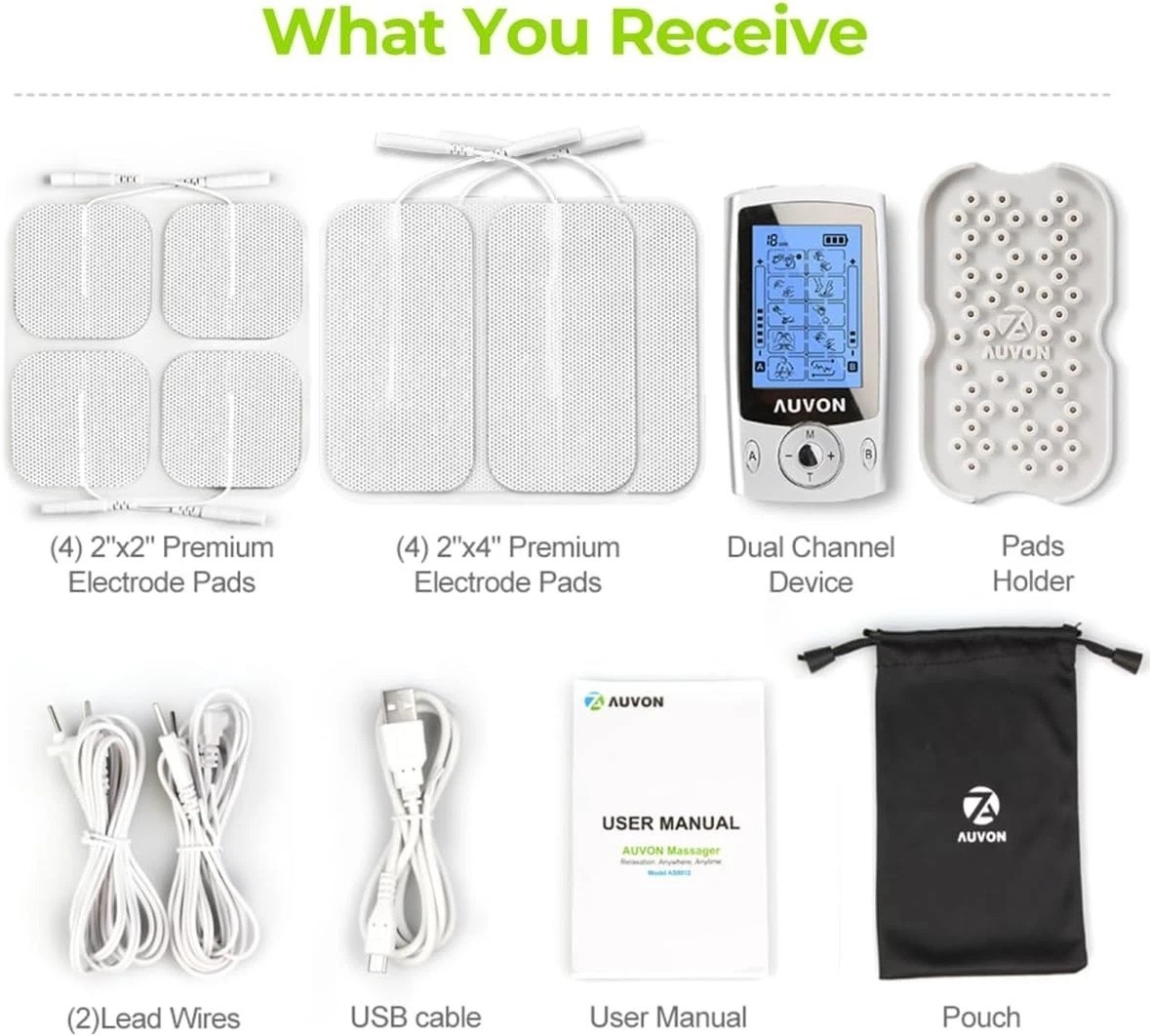 Portable Dual Channel TENS Pain Relief Machine with 20 Modes & High-Quality Pads