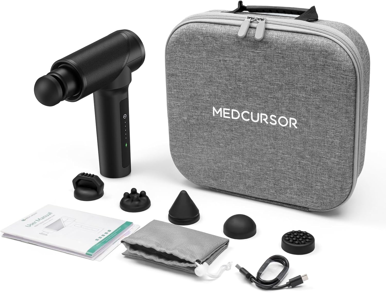 Massage Gun – High Intensity Brushless Motor, Handheld Percussion Deep Tissue Ma