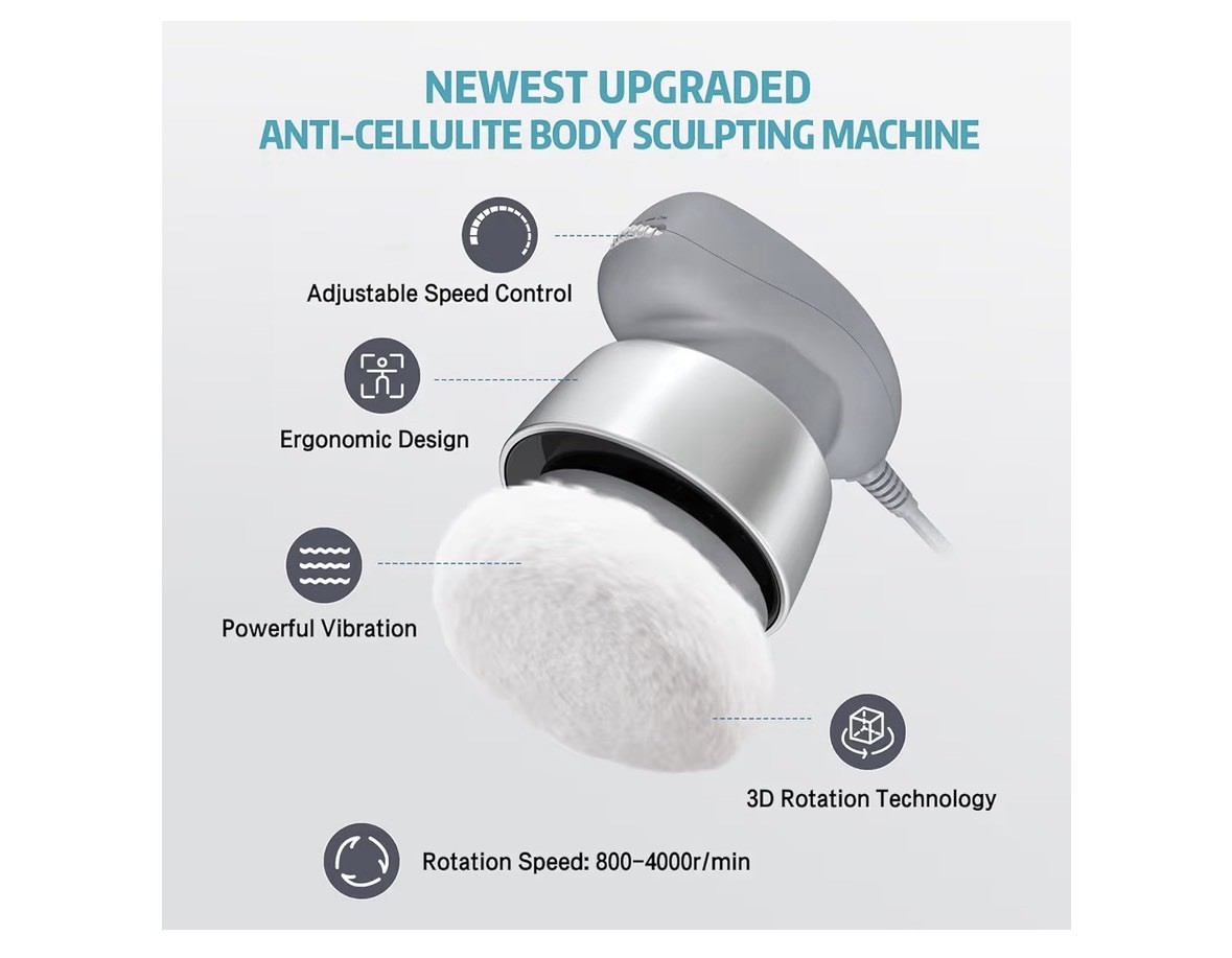 Cantraill PL-678 Anti-Cellulite Massager Silver 3D Rotation Adjustable Speed
