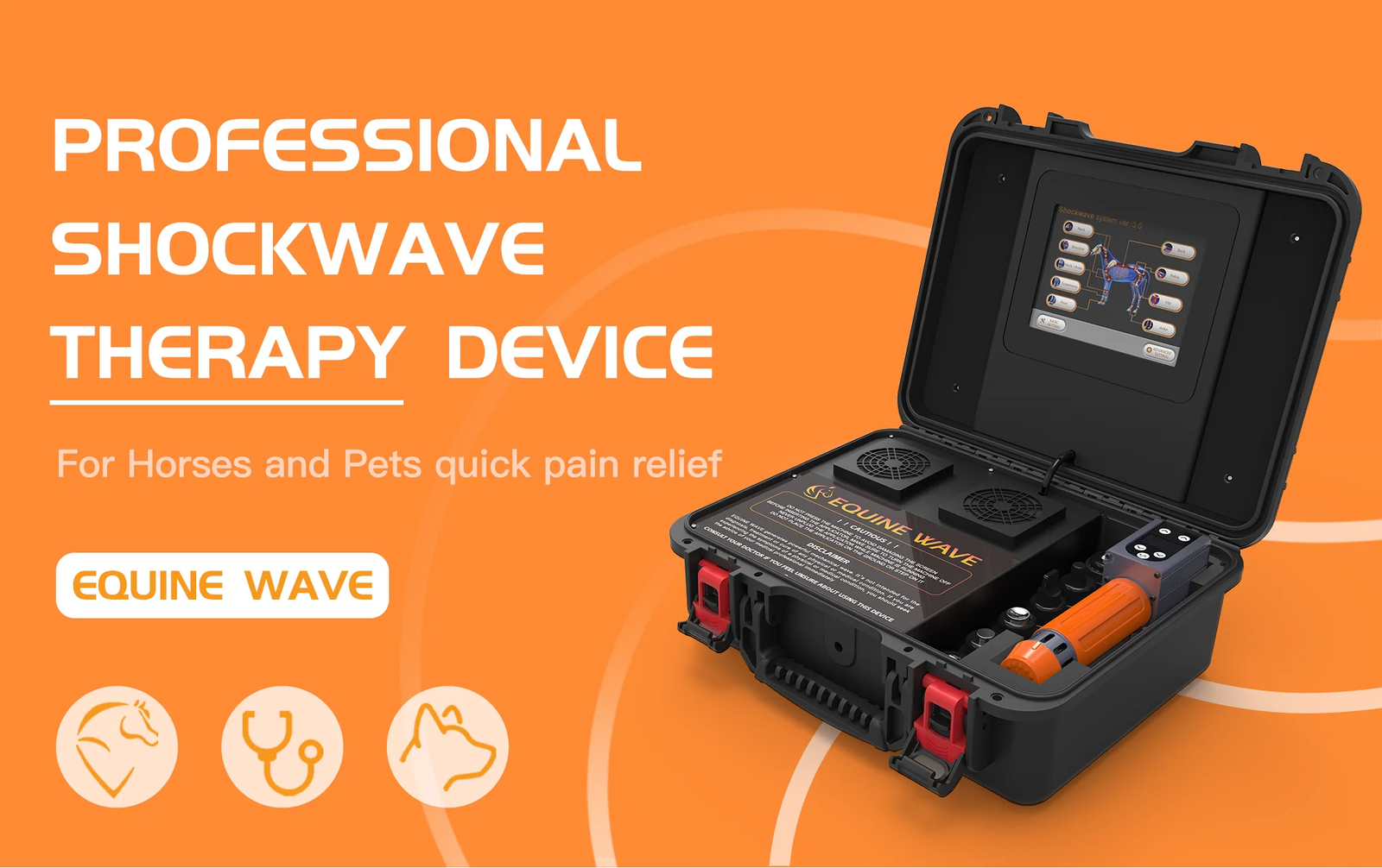 Equine Veterinary Electromagnetic Shockwave Therapy Device For Pain Relief Shock