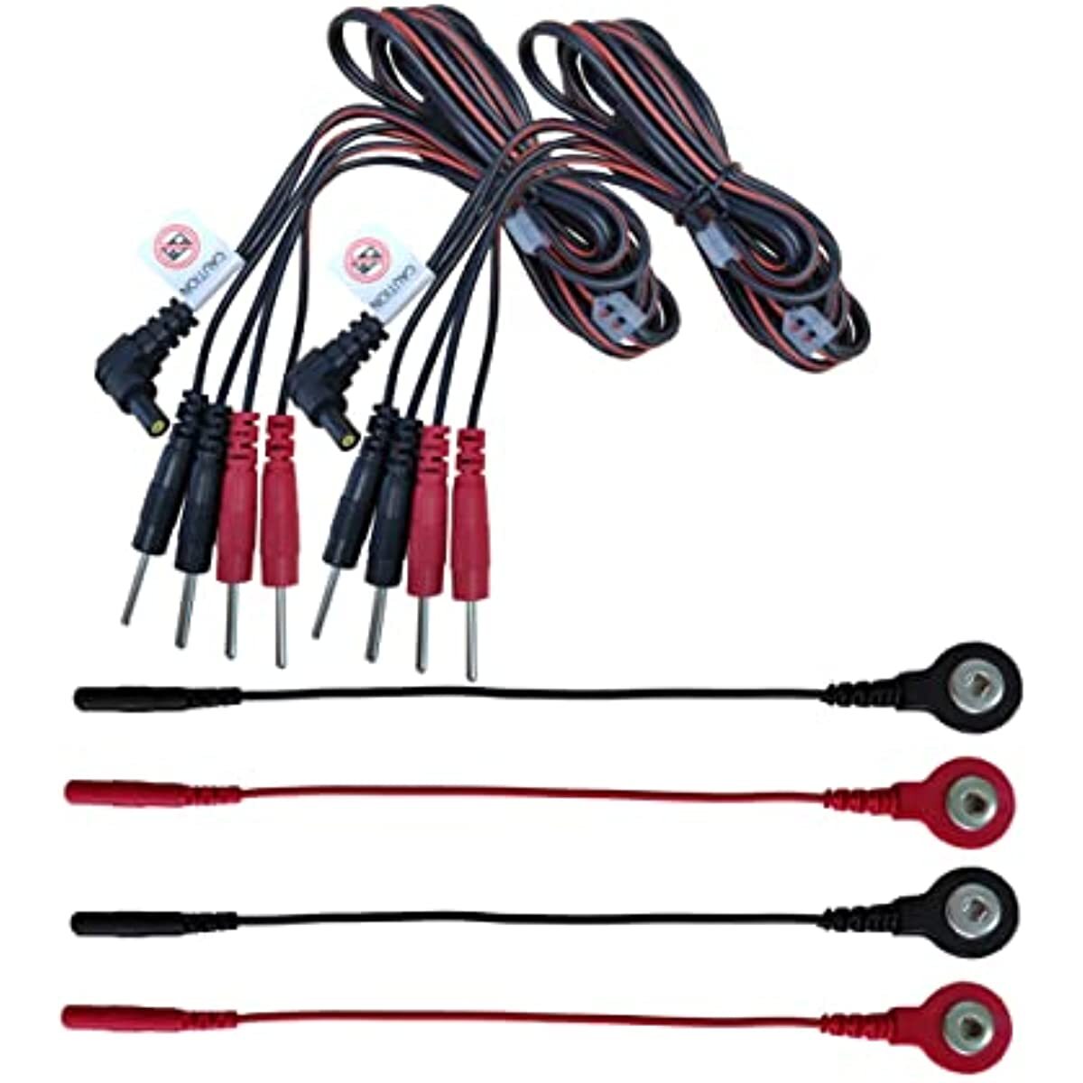 2pcs 4 in 1 Electrode Lead Wires Cable for TENS 2mm Cable connectors 4pcs Wire