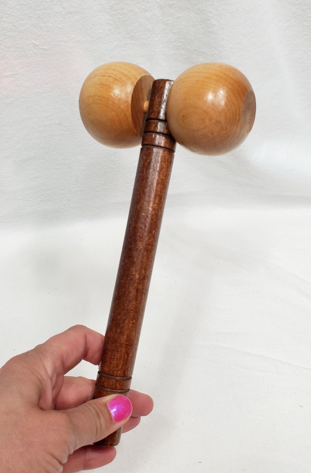 SOLID MAPLE WOOD BACK MASSAGER GAVEL ROLLER Handheld