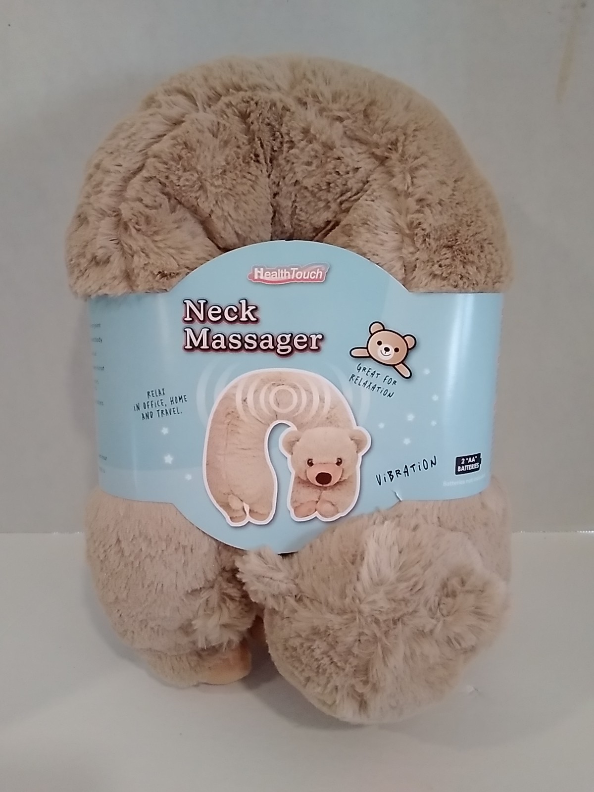 HealthTouch Polyester Fibers Neck Massager Brown Puppy Requires 2 AA Short Ears