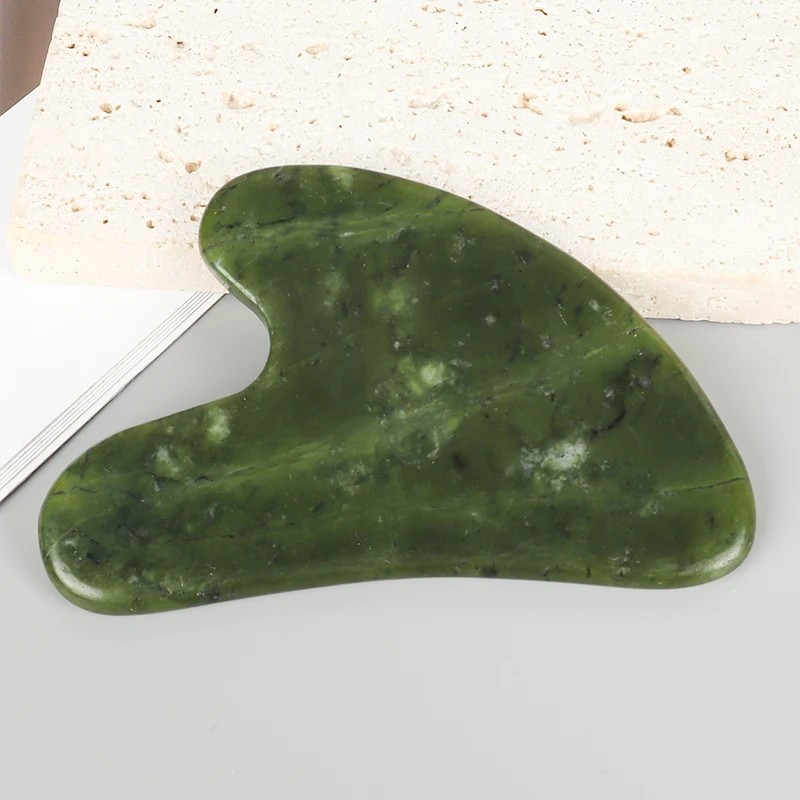 Heart Guasha Stone Face Rose Quartz Jade Massage Tool Chin Nose Lifting Firming