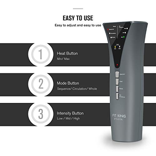 Leg Massager for Circulation Calf Massager with Heat 3 Modes 3 Intensities FT