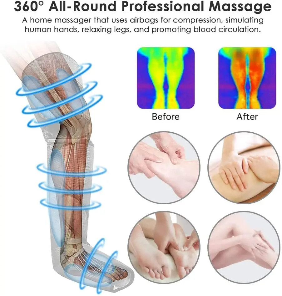 Foot Air Pressure Leg Massager Promotes Blood Circulation, Body Massager