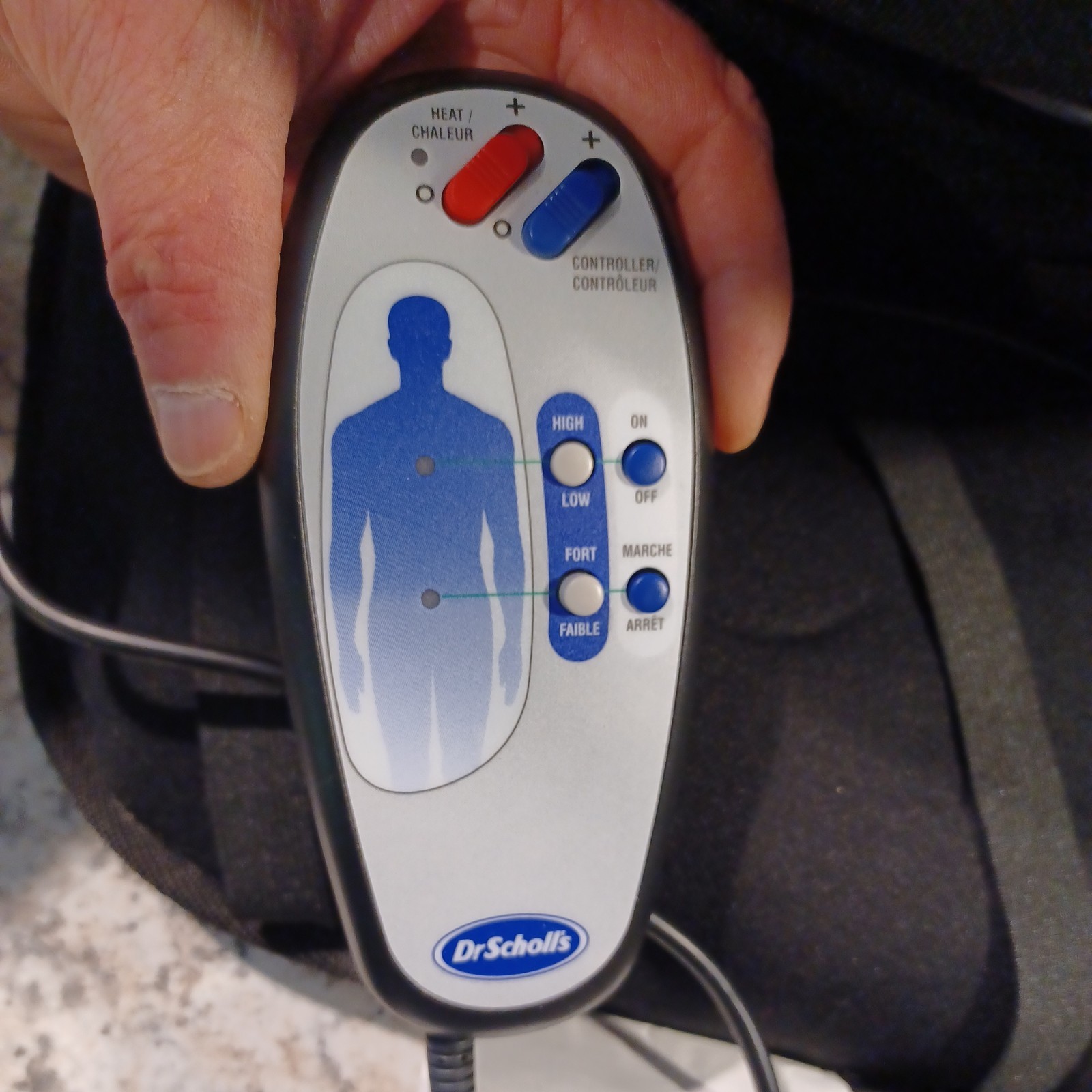 Dr. Scholls Back cushion Massager With Heat car adapter included never used