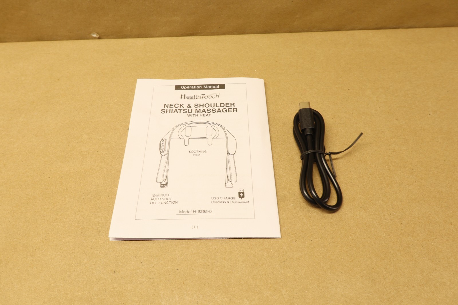 Health Touch Deep Kneading Neck and Shoulder Shiatsu Massager with Soothing Heat