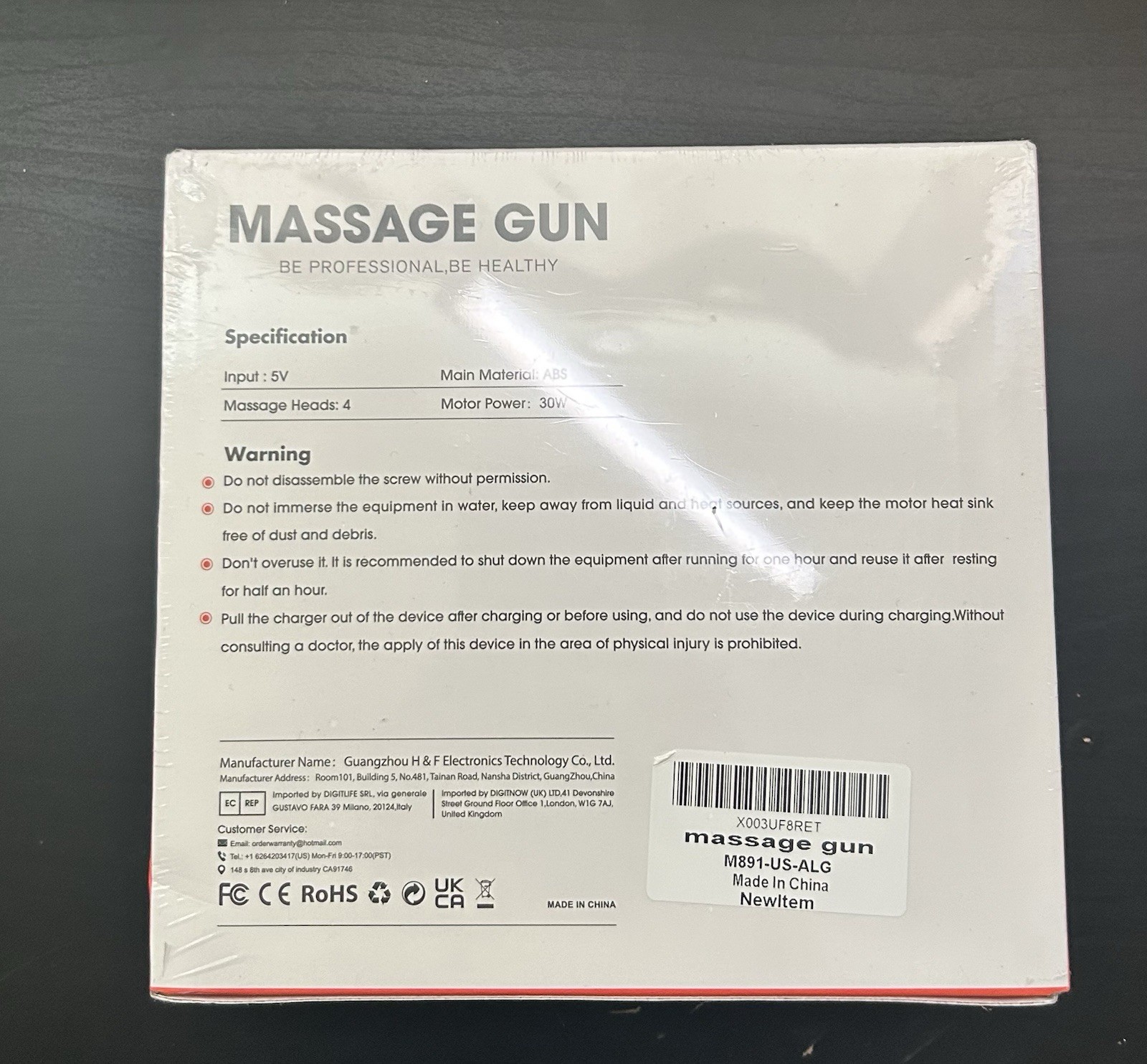 Massage Gun with 4 Attachments Wireless Fits In Hand By MoRelax