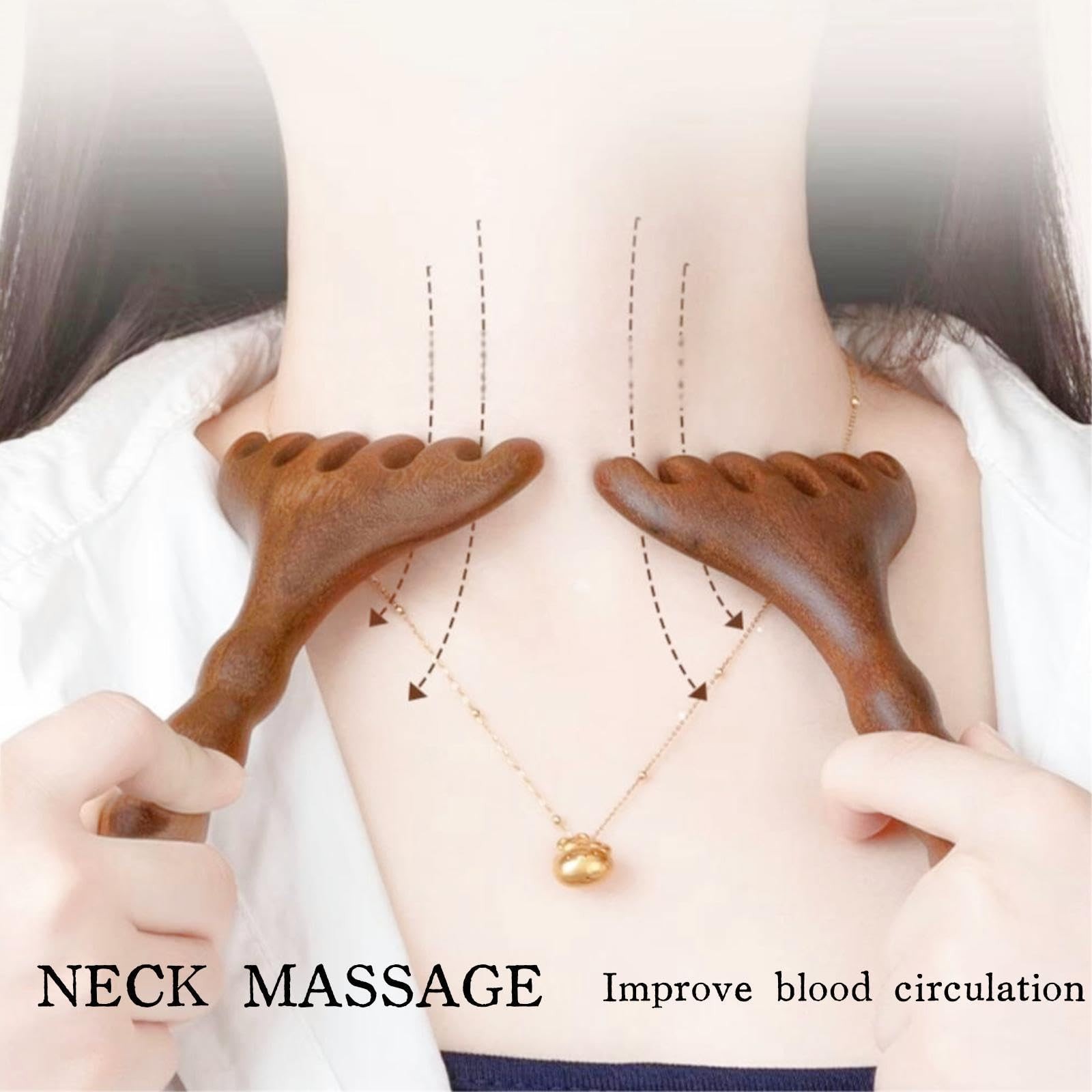 Sandalwood Massage Comb, Long Handle Wooden Scalp Massager, Gua Sha Tool for …