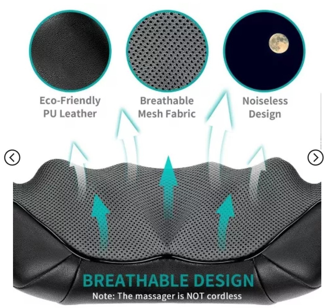 Nekteck Shiatsu Neck And Back Massager With Heat