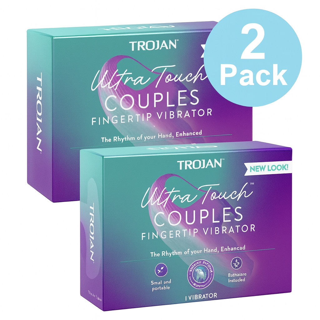 Trojan Ultra Touch Couples Fingertip Vibrator 2 Pack – New