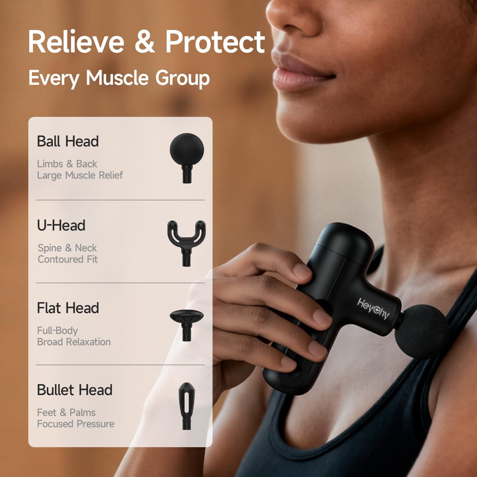 Super Mini Massage Gun, 4.8IN Small Travel Pain Relief Handheld Portable Massage