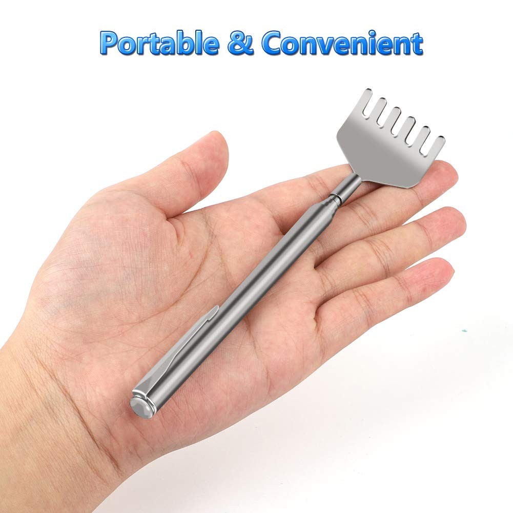 YIMICOO Extendable Back Scratcher for Men 3 Pack Portable Telescopic Metal Ba…