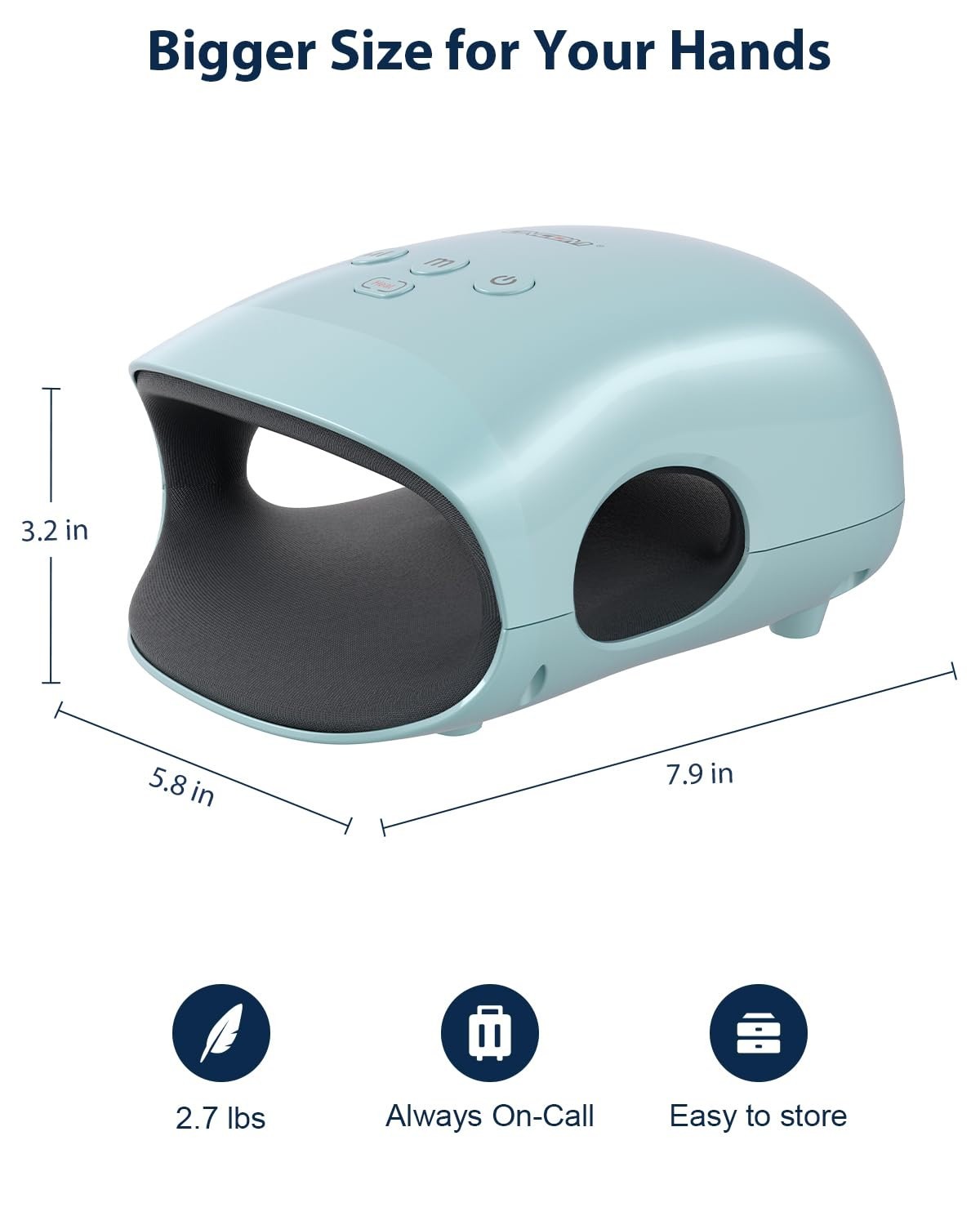 Cordless Hand Massager with Heat & Compression for Arthritis, Carpal Tunnel Reli