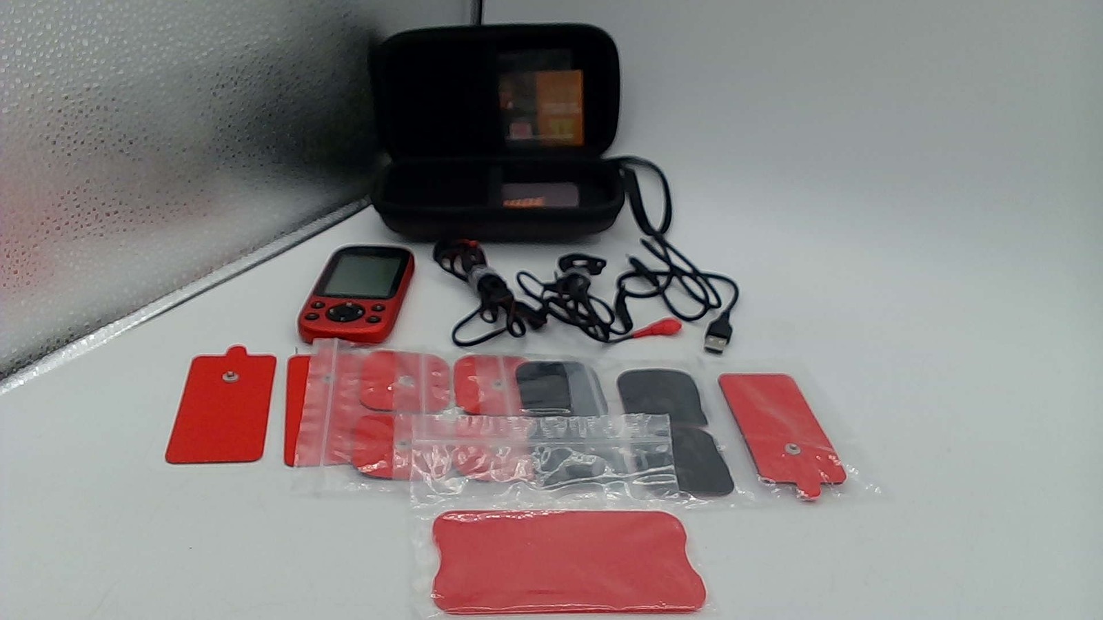 Red Tens Unit Muscle Stimulator Machine Pulse Massager Therapy Pain Relief