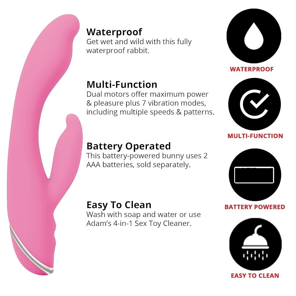 Masage Wand Silicone Rabbit -Pink