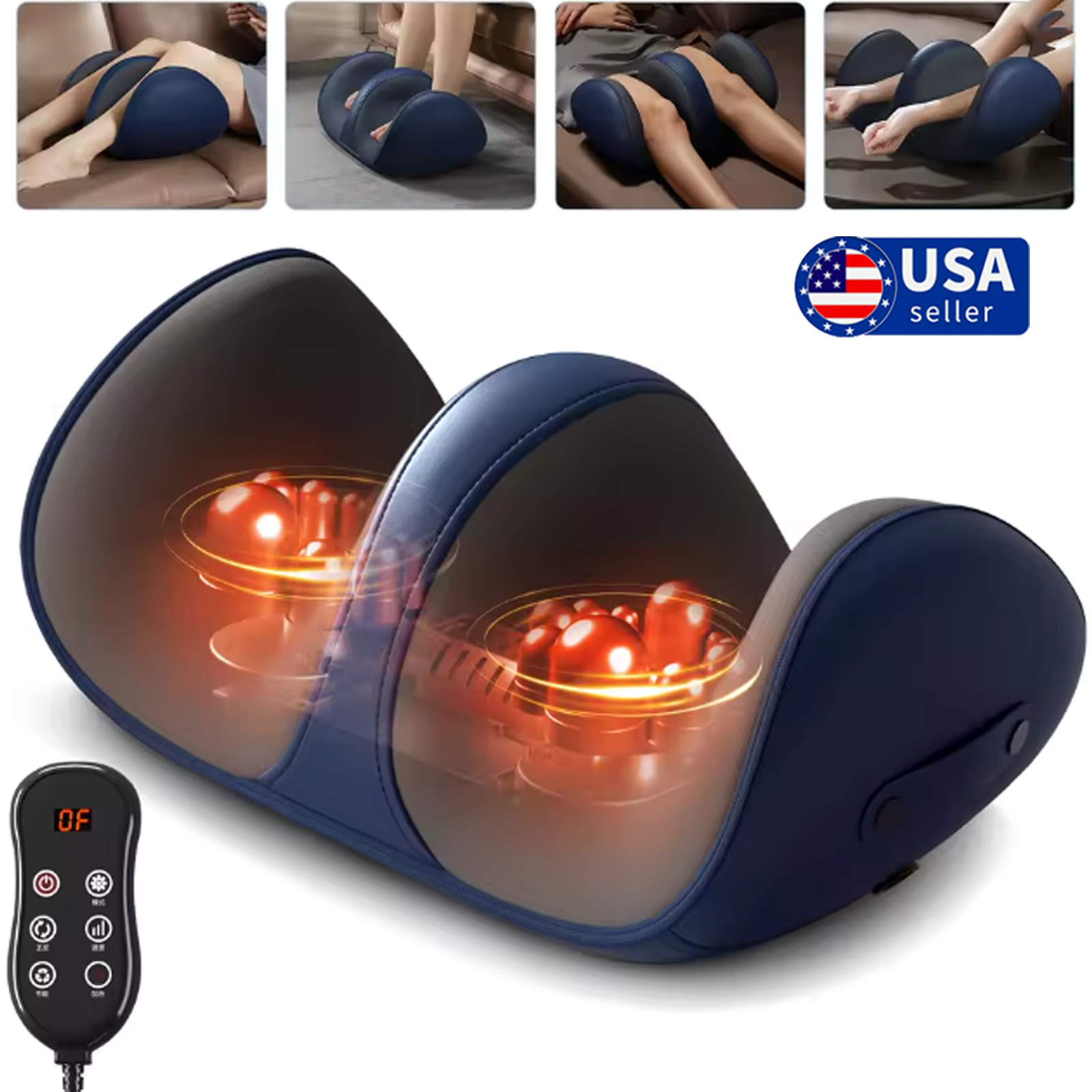 Foot Massager with Heat – Shiatsu Foot Massager,Deep Tissue Feet & Calf Massager