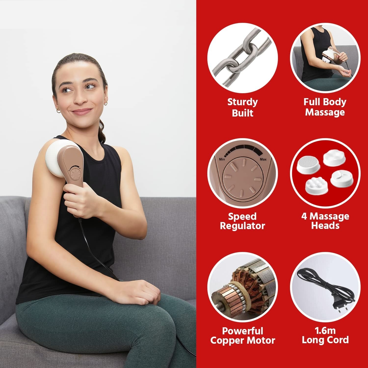Powerful Handheld Electric Manipol Massager| Massager for pain relief | Massage