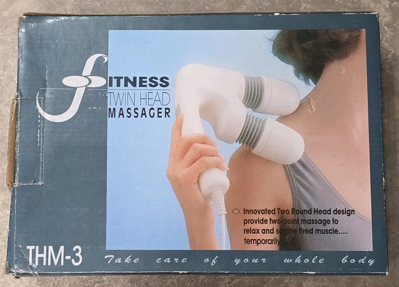 Comfort Zone Fitness Twin Head Massager THM-3 Two Speed 120V-18W