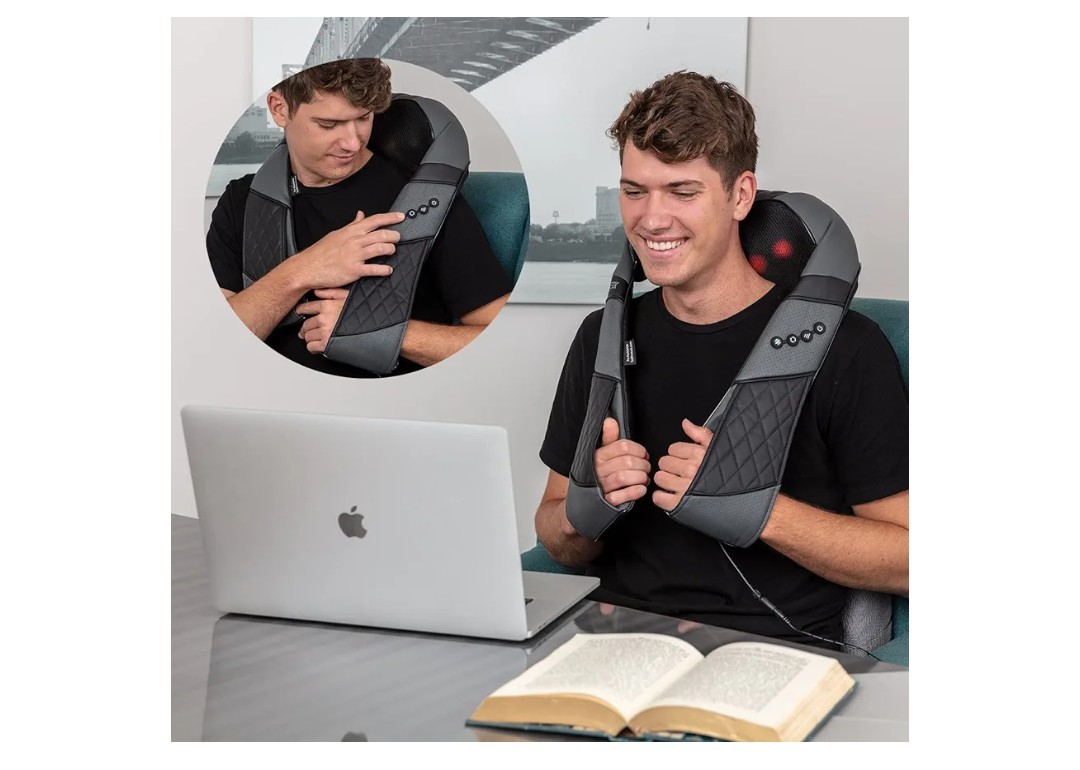 Resteck Shiatsu Massager for Neck & Back Heat Adjustable Levels No Box